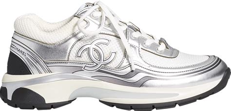 chanel sneaker silver|chanel sneakers white and silver.